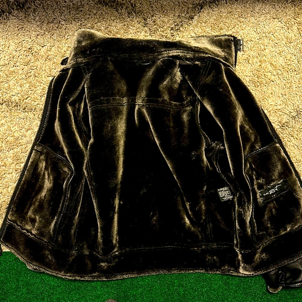Black rivet leather jacket